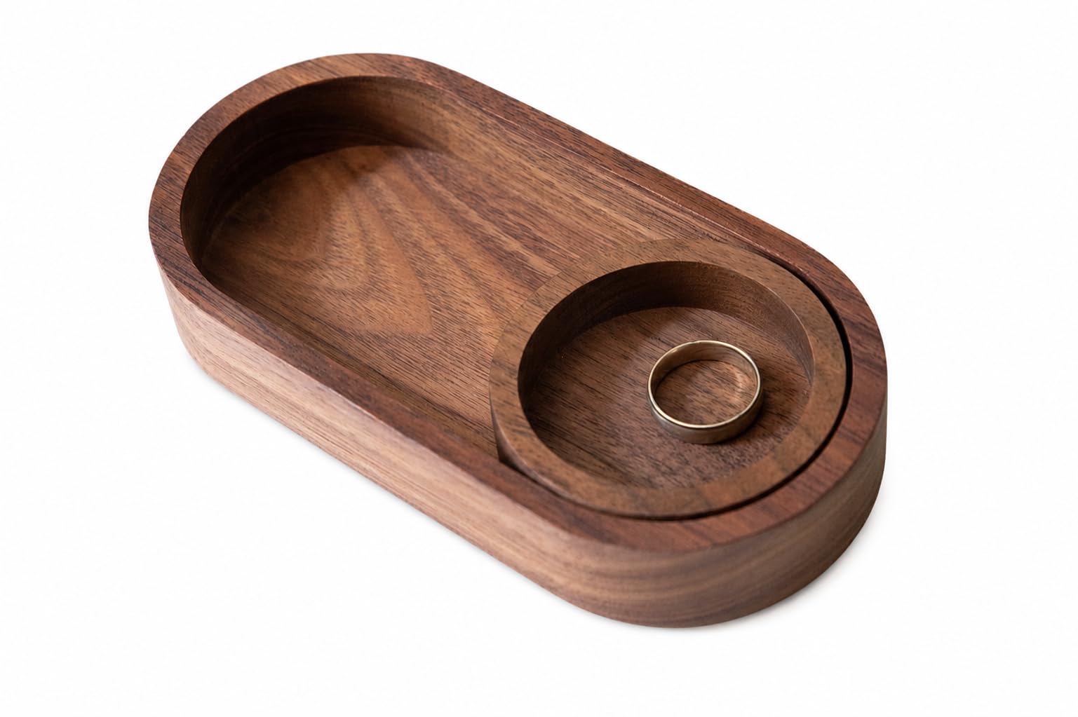 Black Walnut Oval & Round Nesting Trays
