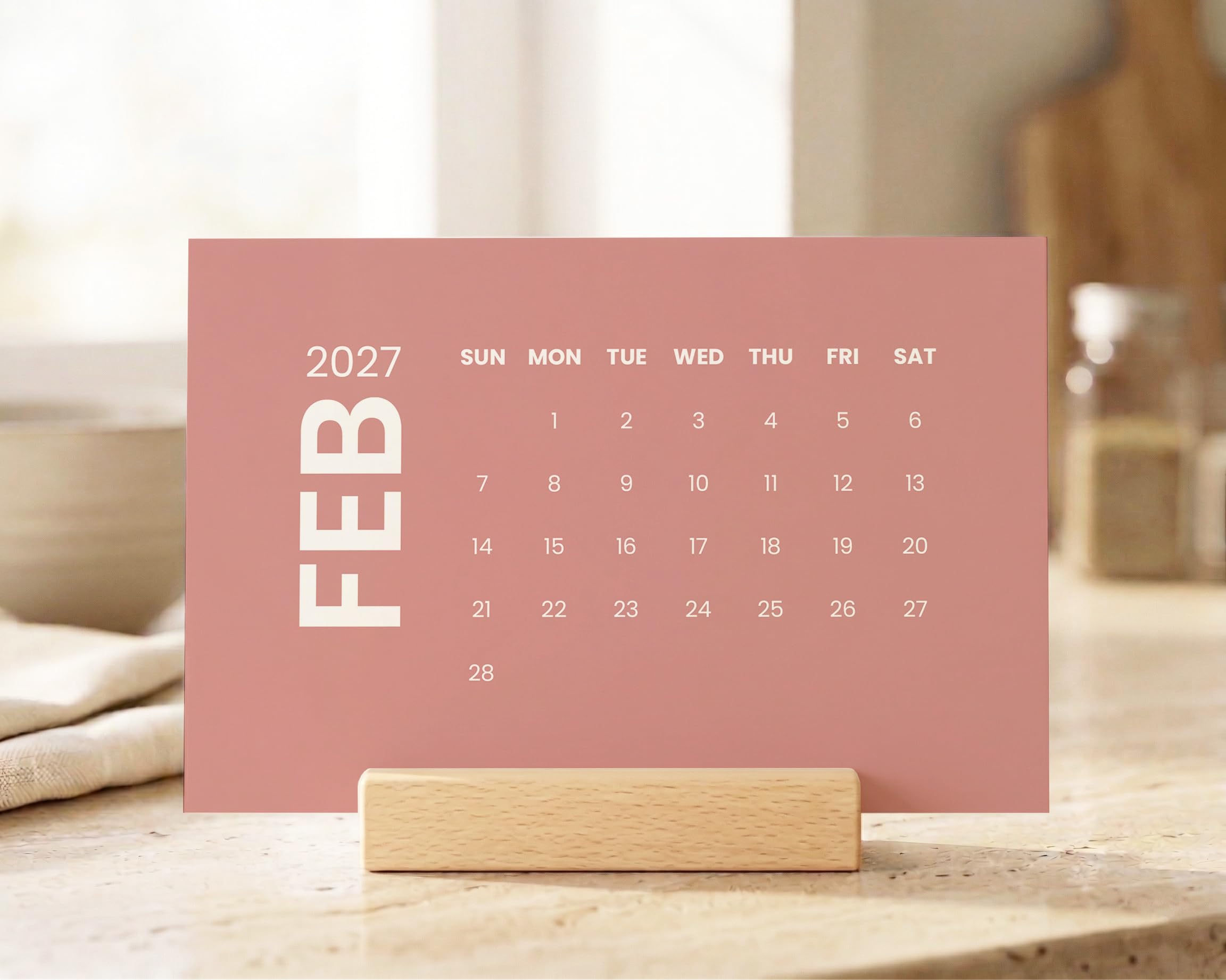 2027 Desk Calendar - Soft Natural Colors - Image 6