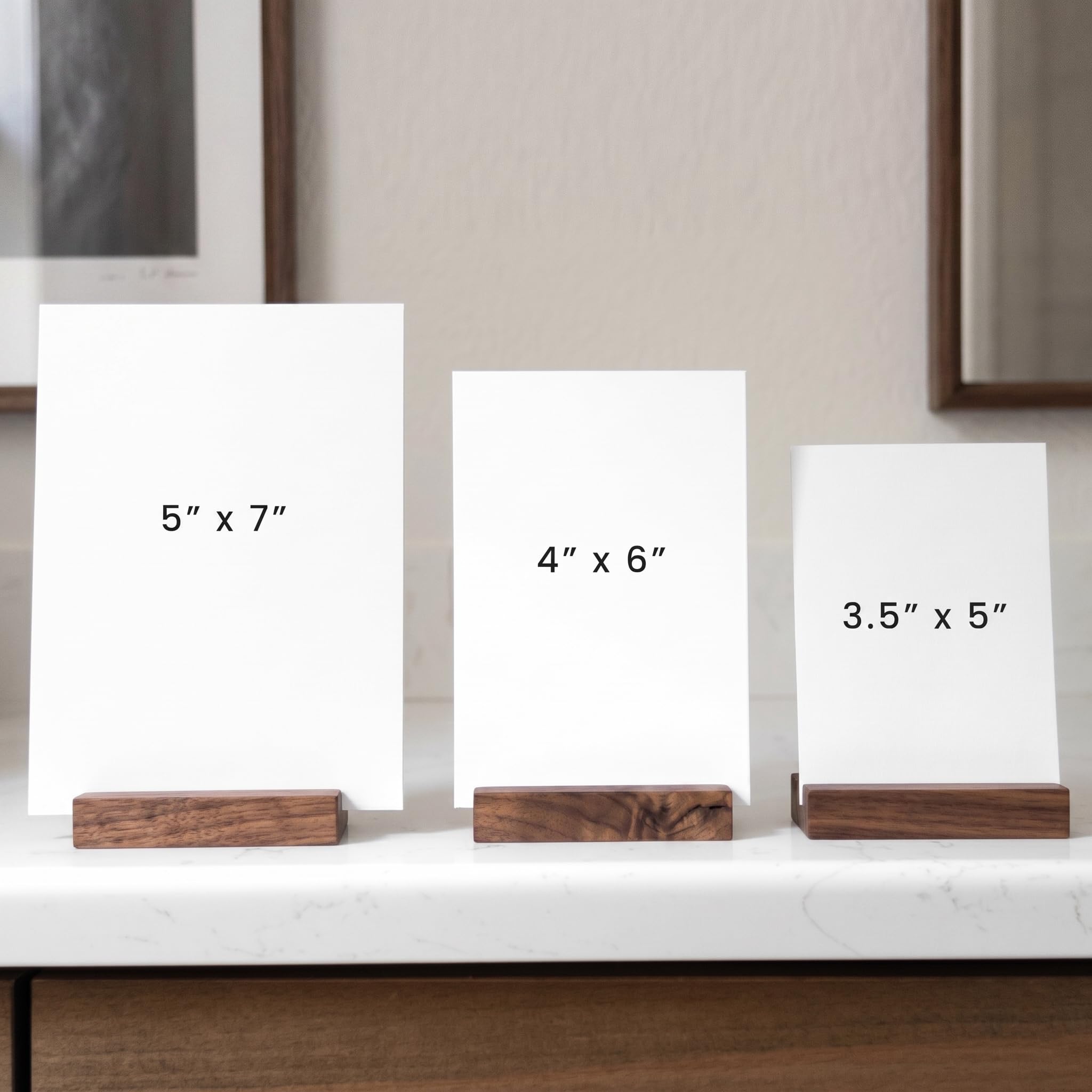 Black Walnut Wood Calendar Stands - 2 Pack - Image 6