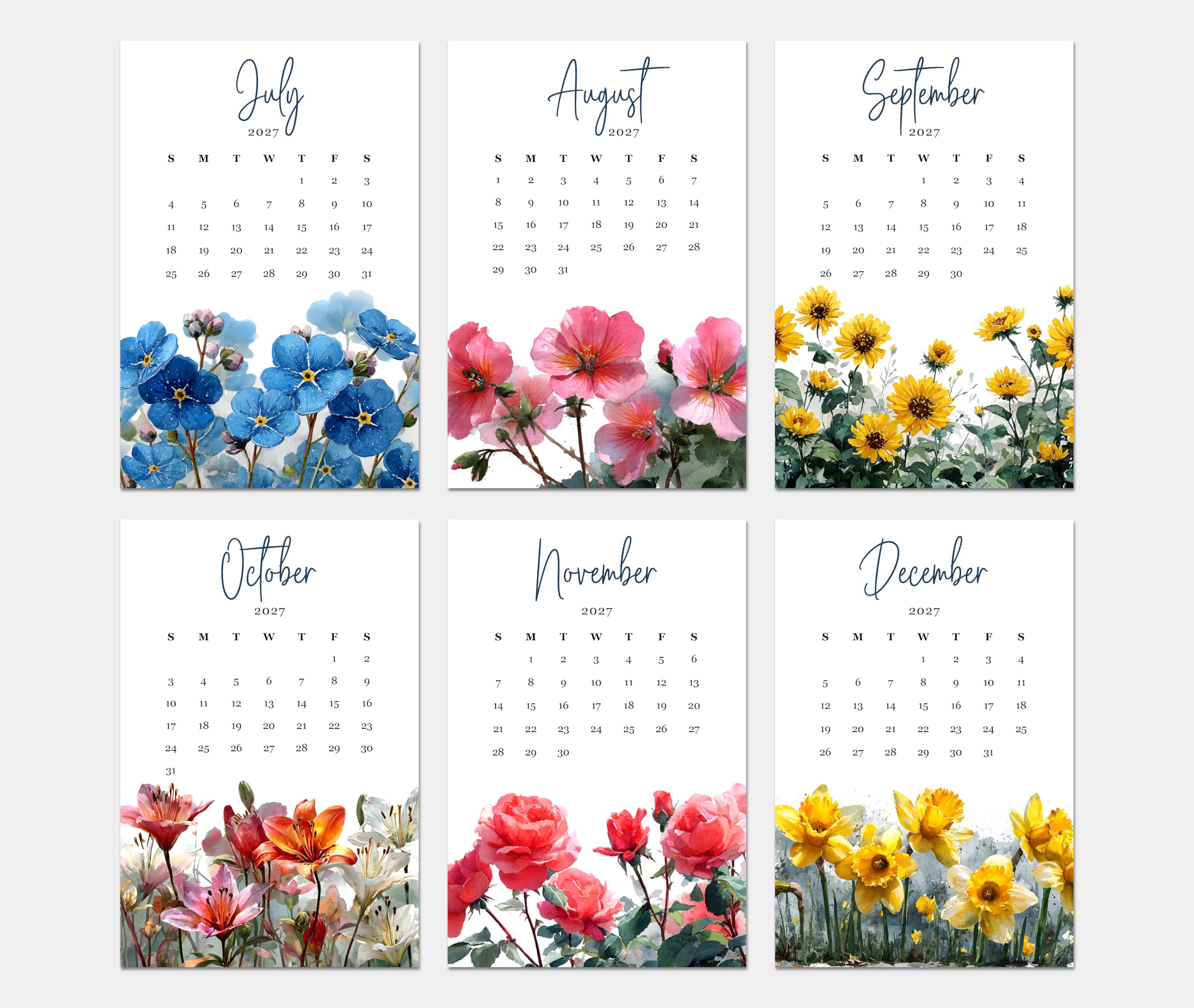 2027 Desk Calendar - Wildflowers - Image 4