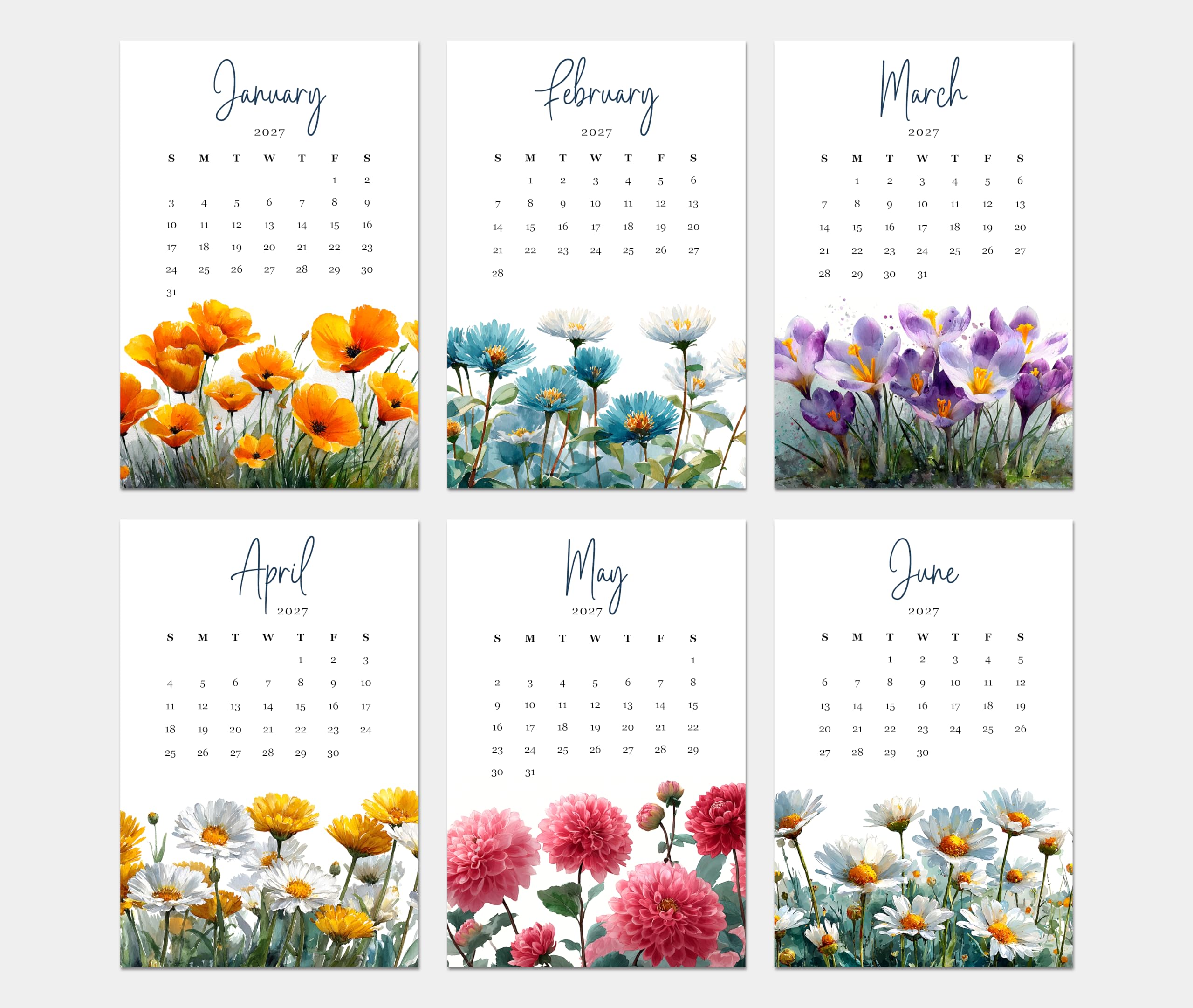 2027 Desk Calendar - Wildflowers - Image 3