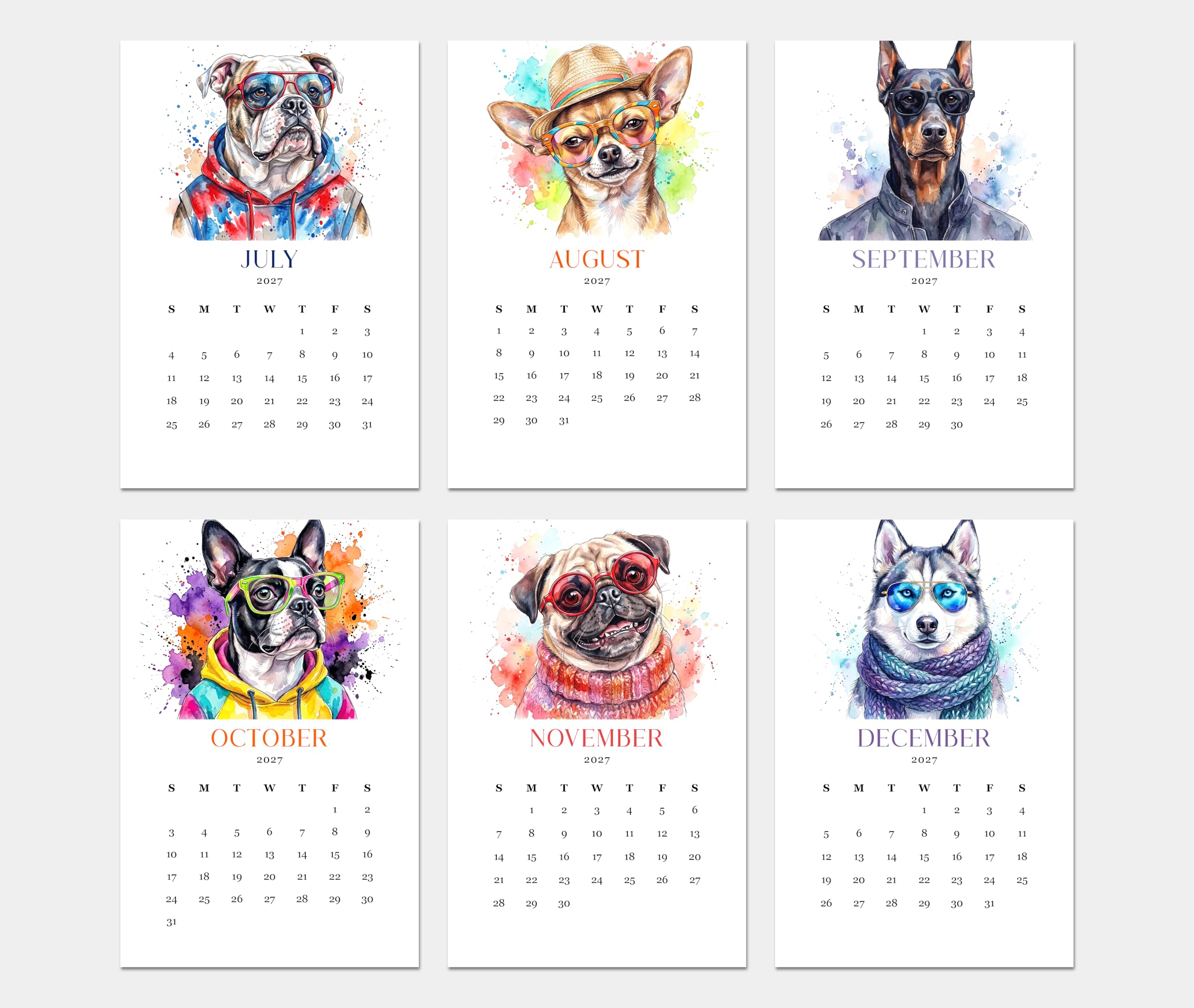 2027 Desk Calendar - Cool Dogs - Image 4