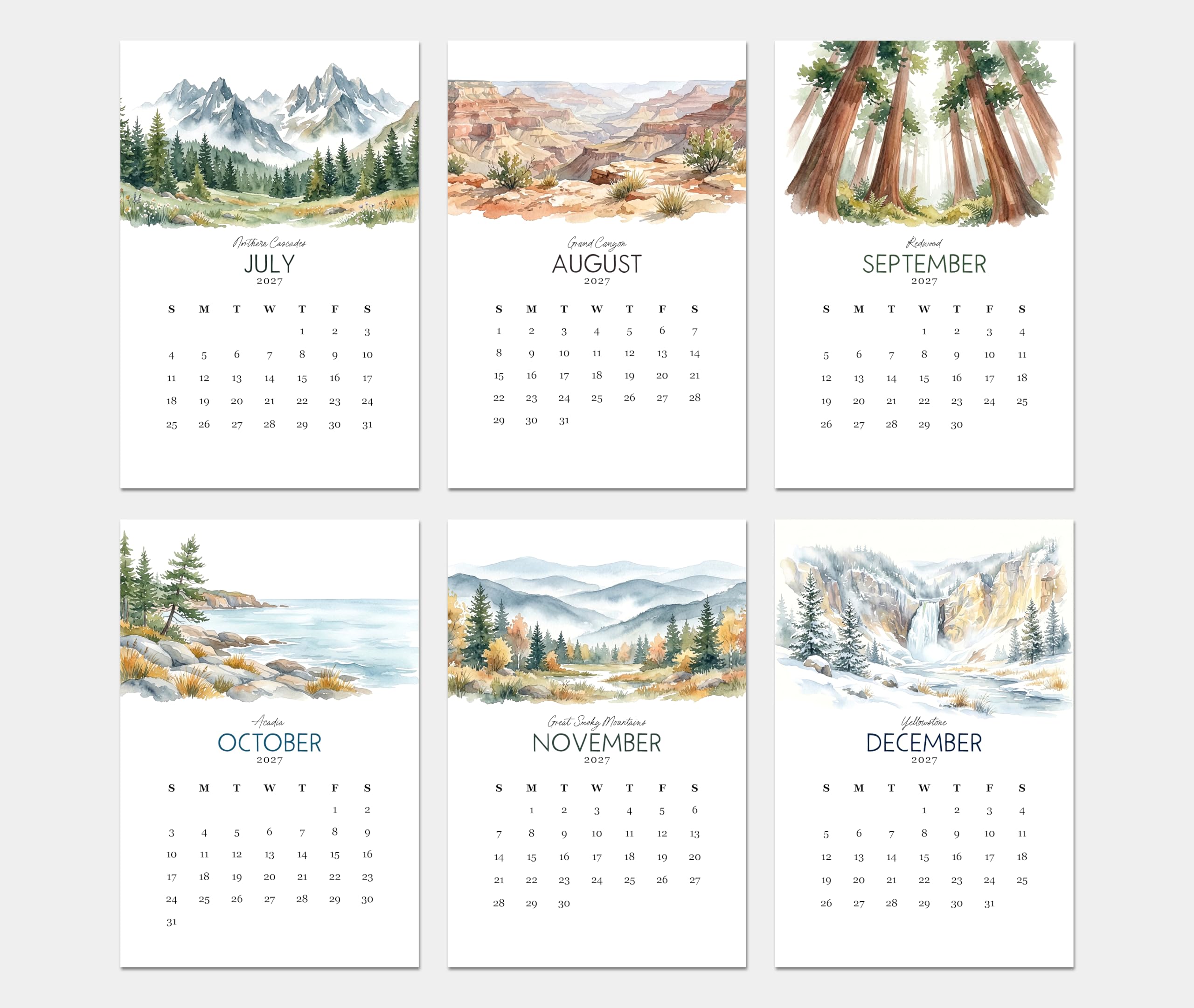 2027 Desk Calendar - National Parks - Image 4