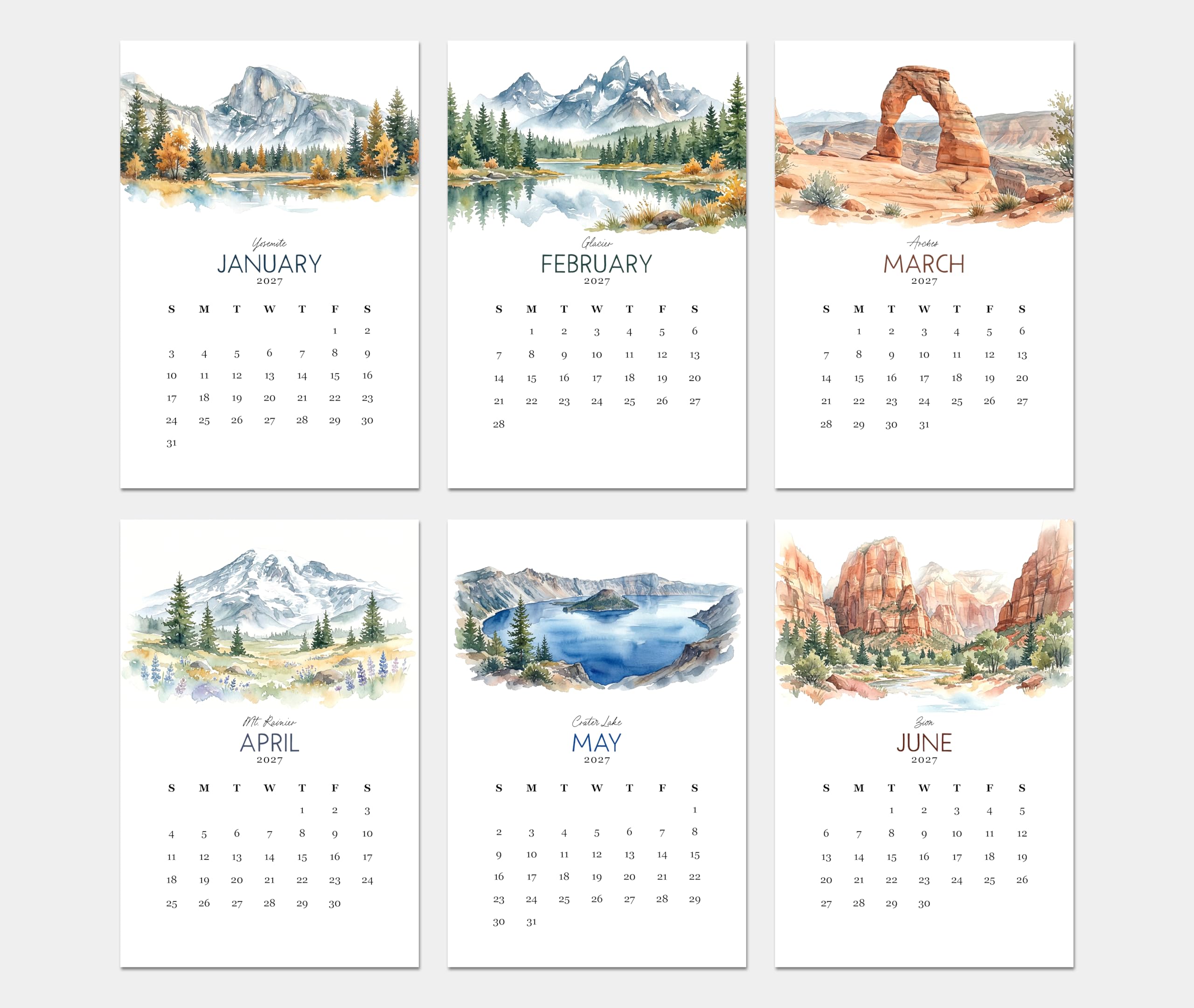 2027 Desk Calendar - National Parks - Image 3