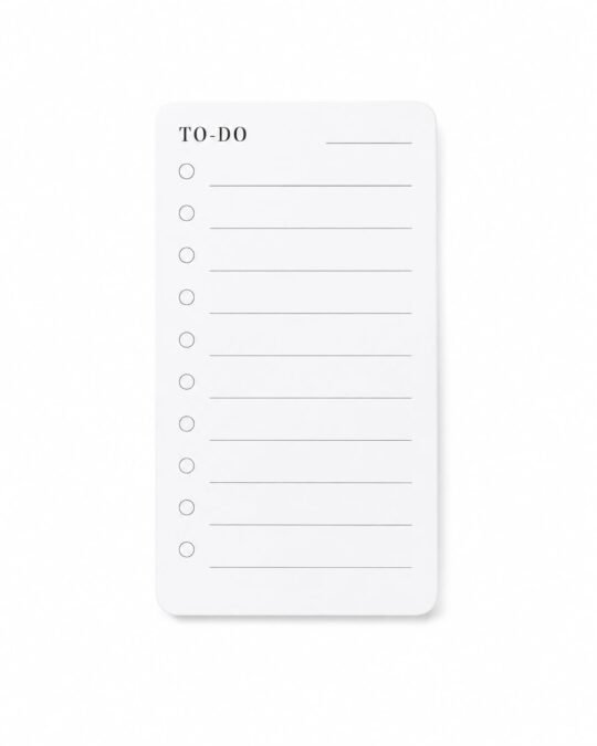 Minimalist Double-Sided To-Do List Cards (50 Cards)