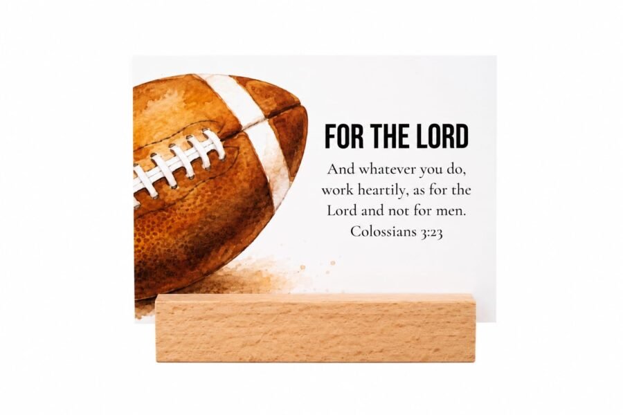 Football Themed Encouraging Scripture Card Set