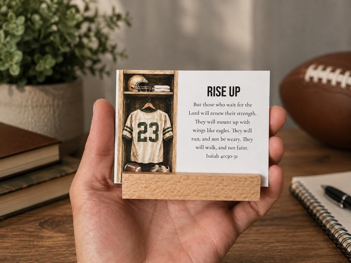 Football Themed Encouraging Scripture Card Set - Image 4