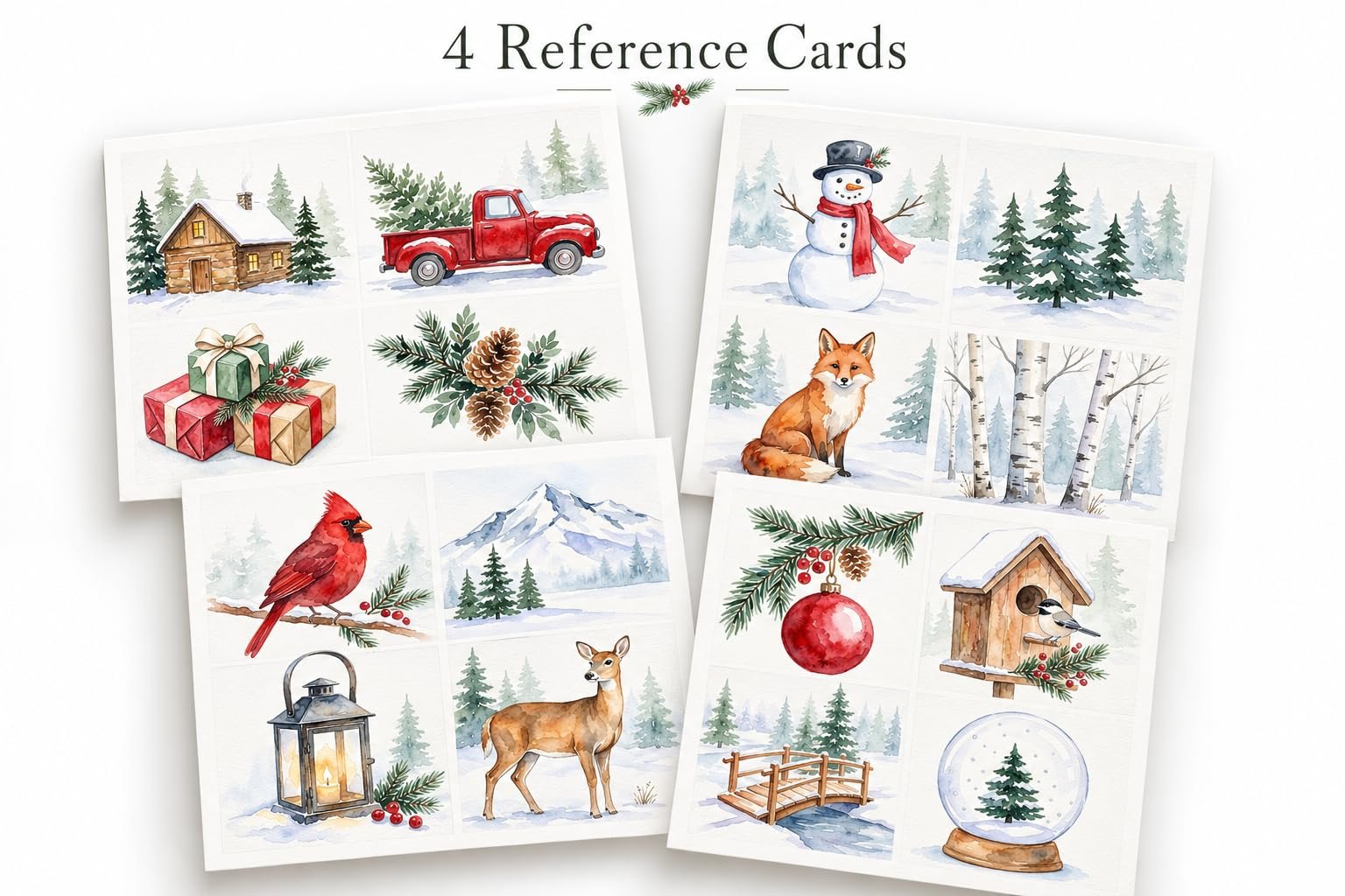 Winter Wonder Watercolor Sketch Cards - Image 2
