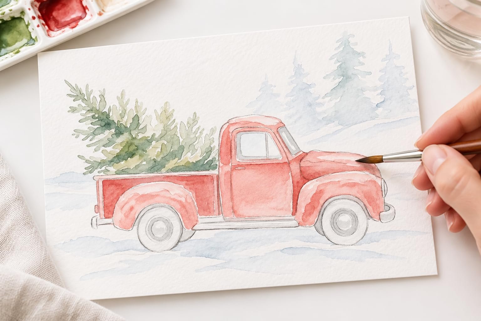 Winter Wonder Watercolor Sketch Cards - Image 3
